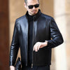 YX-221 Natural Leather Jacket Men'S Stand-Up Collar Business Casual Fur One-Piece Men'S Super Soft SE Plush Liner Warm Jacket