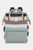 Himawari Striped Waterproof Nylon Backpack Bag with Side Pockets