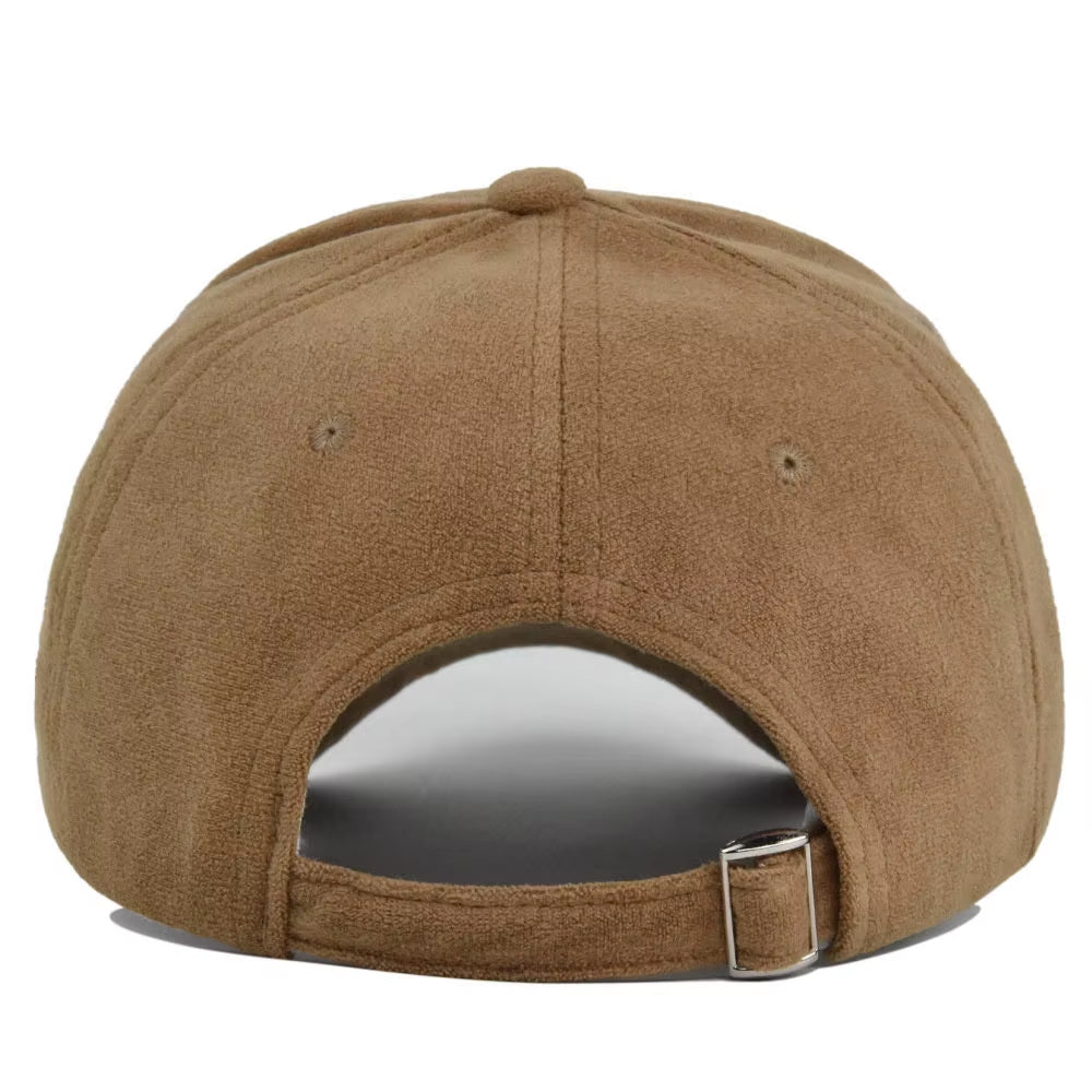 Solid Suede Retro Baseball Caps for Men Women Spring Autumn Street Snapback Hip Hop Hat Adjustable Faux Fur Sunscreen Visor Cap