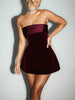 Strapless Backless Sexy Mini Dress Women Fashion with Zipper Off-Shoulder Sleeveless A-Line Bodycon Club Party Dress