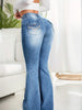 2024 New Women'S Stretch Boot Cut Jeans Fashion Slim Fit Hip-Lifting Denim Flared Pants Casual Women'S Trousers