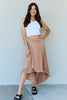 Ninexis First Choice High Waisted Flare Maxi Skirt in Camel