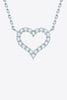 Adored Moissanite Platinum-Plated Heart Necklace