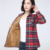 2023 Winter New plus Thick Women'S Warm Plaid Shirt Coat Lady Casual Fleece Velvet Jacket Tops Hot Women Clothes Outerwear