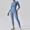 Winter Autumn Women'S One-Piece Yoga Jumpsuit Leggings Long-Sleeved Warm Ski Overalls Outerwear High Elastic Cycling Bodysuit