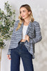 Heimish Full Size Open Front Printed Blazer