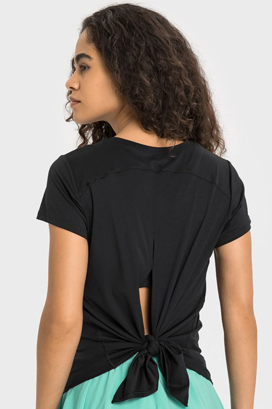 Millennia Tie Back Short Sleeve Sports Tee