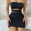 Strapless Backless Sexy Mini Dress for Women Fashion Solid Color Look Slimmer Bodycon Ruched Club Party Sexy Dress