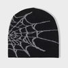 Unisex Spider Web Hip Hop Knit Beanie Men'S Y2K Stretch Warm Hat Women'S Fashion Cap Out Door Sun Protection