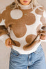 Flower Pattern Slouchy Sweater