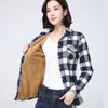 2023 Winter New plus Thick Women'S Warm Plaid Shirt Coat Lady Casual Fleece Velvet Jacket Tops Hot Women Clothes Outerwear