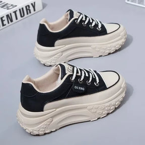 The New Retro Women Shoes Spring Platform Shoes Casual Sneakers Versatile Fashion Designer Shoes High Quality Women Sneakers