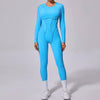 New Autumn/Winter Women'S One-Piece Yoga Jumpsuit Leggings Long-Sleeved Sexy Backless Slim Fit Sports Outfit