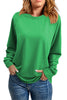 Green St Patricks LUCKY Chenille Embroidered Graphic Sweatshirt