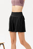 Pocketed Elastic Waist Active Shorts