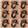 2021 Trendy Multilayer Leather Bracelets Men Jewelry 9 Style round Stone 8Mm Beaded Bracelets for Male Women Valentine Day Gifts