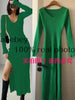 Spring and Winter Sexy French Slit Sweater Dress Female Slim Tight-Fitting Hip-Knit Over-The-Knee Dresses